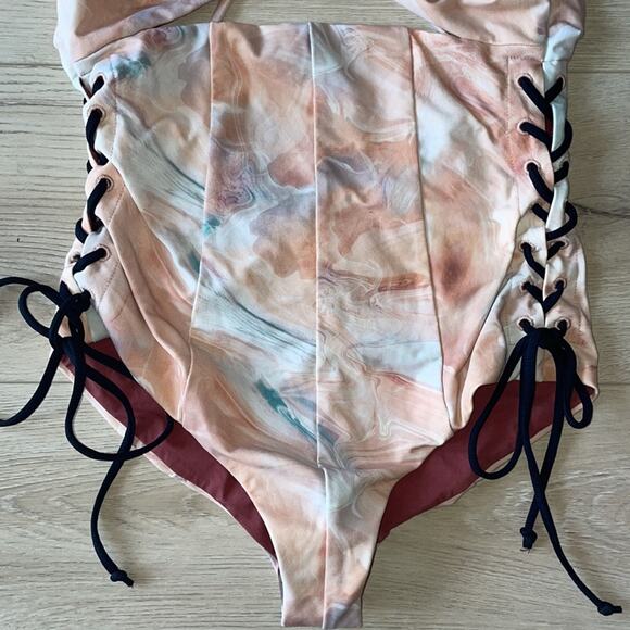 Marysia Swim cutout marble one piece - Picture 3 of 5